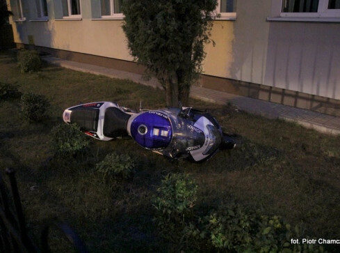 Wypadek motocyklisty - zdjęcia - grafika