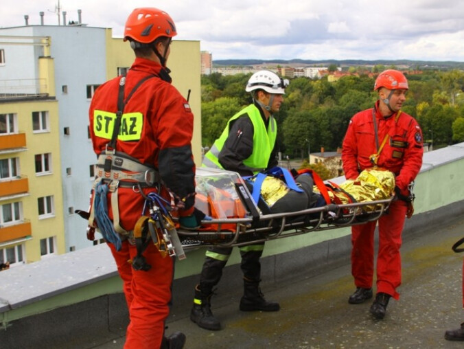 Ewakuacja wieżowca - grafika