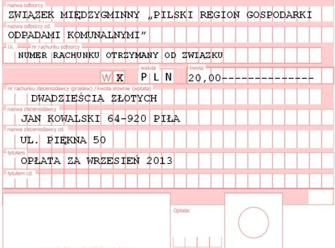 Pamiętaj o opłacie za odpady - grafika