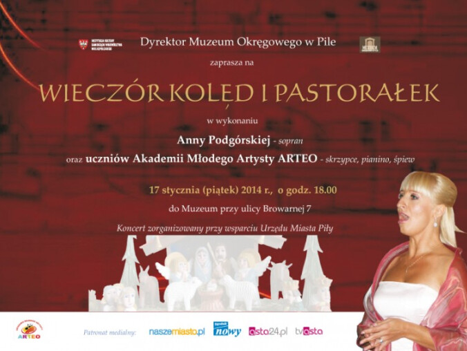 Kolędy i pastorałki w muzeum - grafika