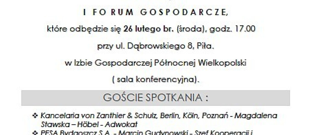 I Pilskie Forum Gospodarcze  
