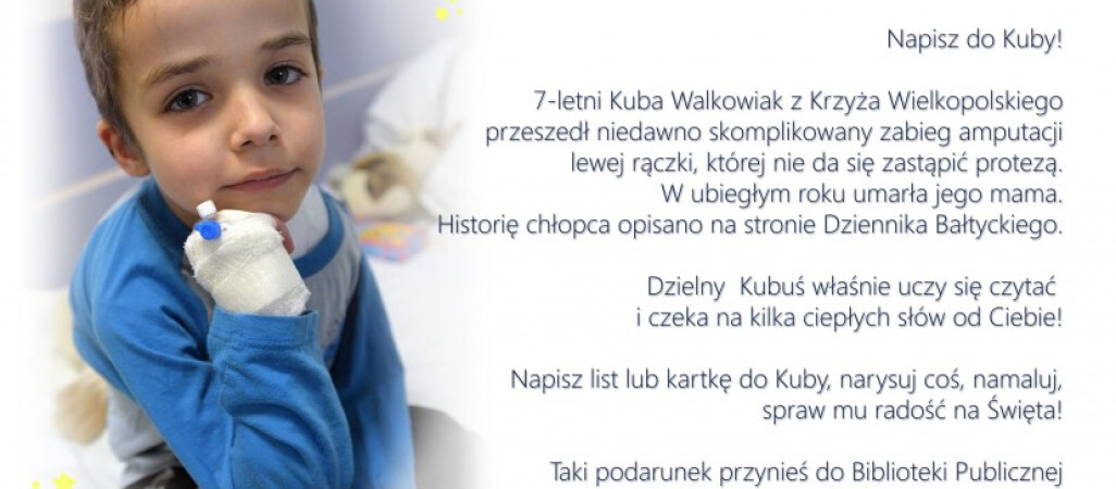 Rok temu Kubie zmarła mama. Teraz amputowano mu rączkę. Pilnie potrzebna pomoc!