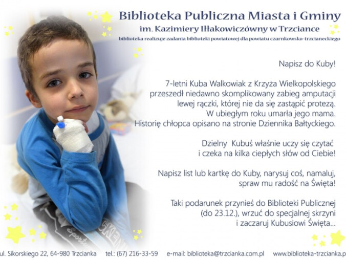 Rok temu Kubie zmarła mama. Teraz amputowano mu rączkę. Pilnie potr - grafika