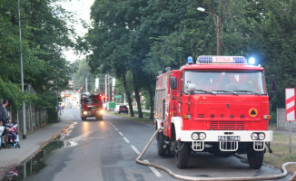 Pożar w centrum wsi 