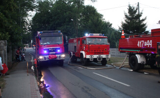 Pożar w centrum wsi 