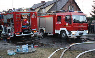 Pożar w centrum wsi 