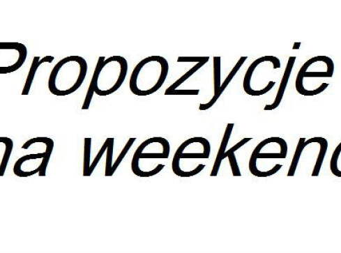 Propozycje na weekend - grafika