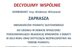 Przyjdź na debatę na temat bezpieczeństwa