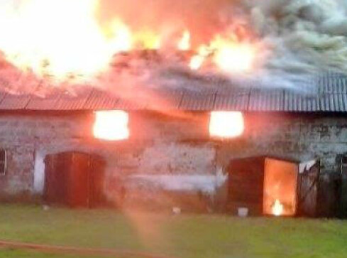 Pożar obory w Dziegciarni - grafika