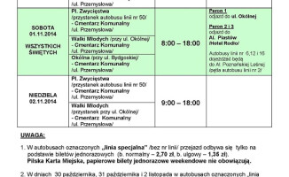 Autobusy na Wszystkich Świętych