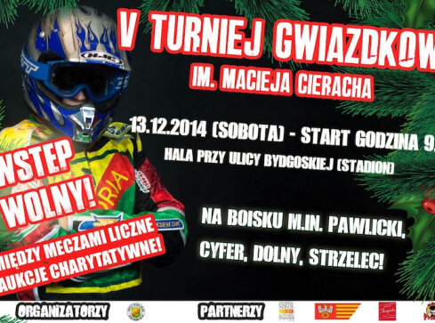 Żużlowcy na parkiecie - grafika