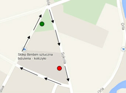 Zamknięta pętla autobusowa - grafika