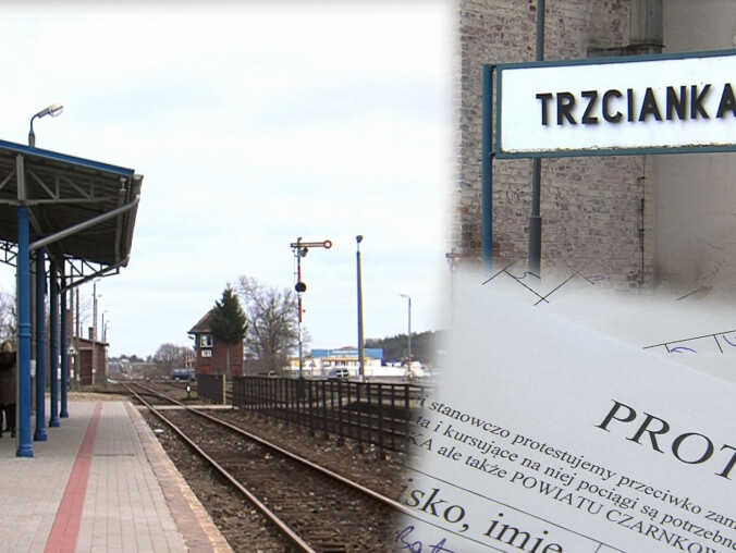 Protest przeciw likwidacji pociągów - grafika