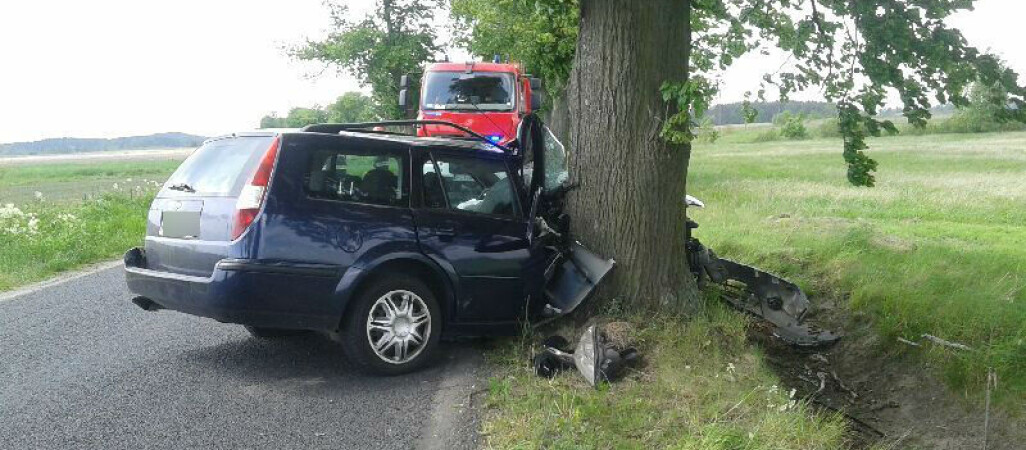 Wypadek na trasie Trzcianka - Biała