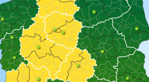 Ostrzeżenie przed burzami z gradem - grafika