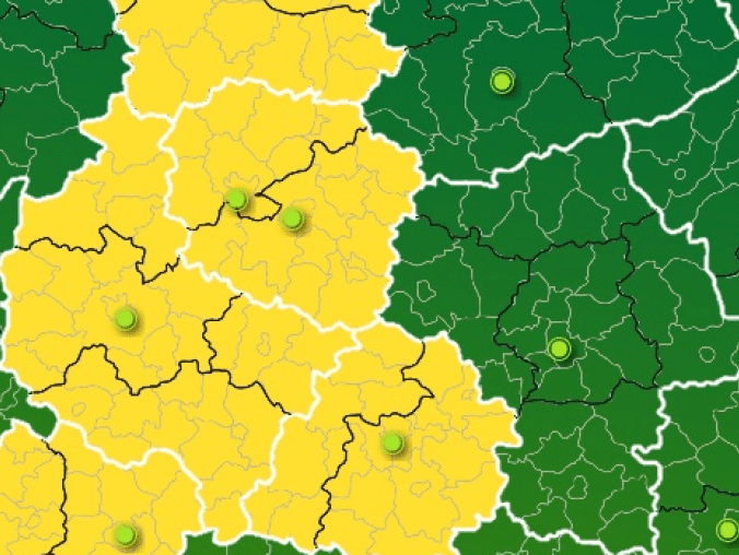 Ostrzeżenie przed burzami z gradem - grafika