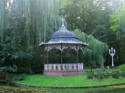 Tenor, sopran i piano w Parku - grafika