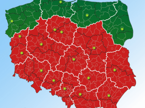 Czerwony alarm pogodowy - grafika