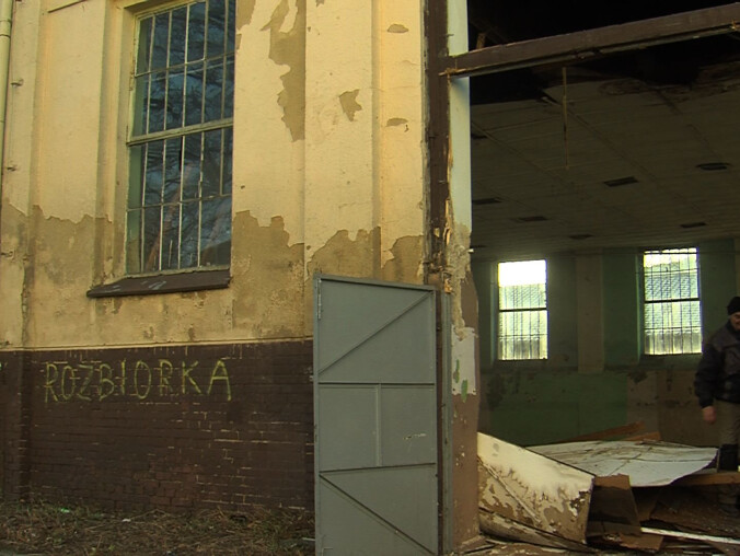 Rozbiórka hali bokserskiej w Pile - grafika