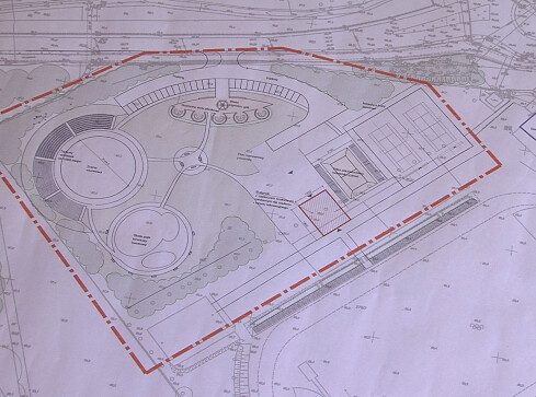 Amfiteatr na stadionie przy Okrzei - grafika