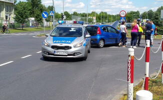 Kolizja pod dworcem PKP w Pile