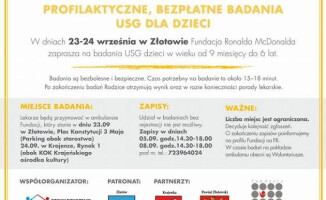 Darmowe badania USG dla dzieci w złotowskim