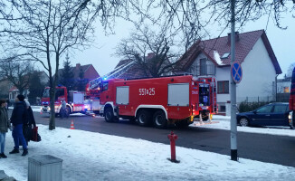 Pożar poddasza na osiedlu Górnym