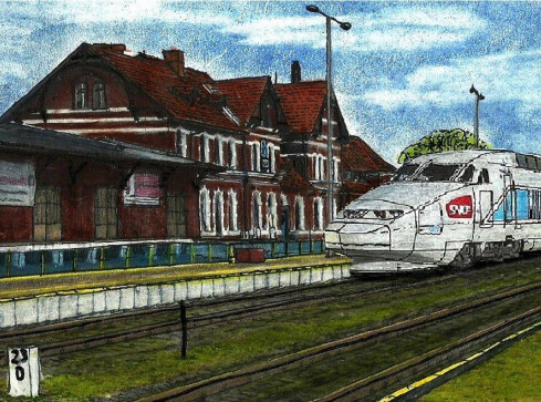 Galeria obrazków o tematyce kolejowej - grafika