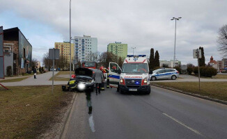 Wypadek na rondzie pod Molino w Pile