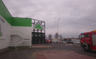 Fałszywy alarm pożarowy w Leroy Merlin