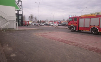 Fałszywy alarm pożarowy w Leroy Merlin