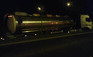 Pijany kierowca ciężarówki wjechał do rowu