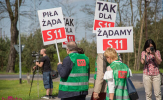 Samorządowcy blokowali krajówkę w Pile