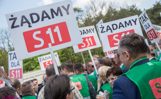 Samorządowcy blokowali krajówkę w Pile