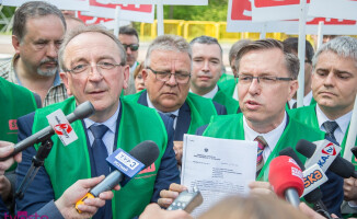 Samorządowcy blokowali krajówkę w Pile