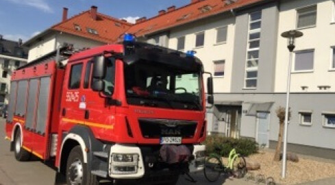 Pożar przy ul. Kadetów - grafika