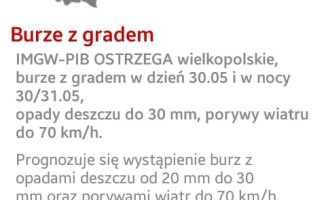 Będą burze z gradem - ostrzegają meteorolodzy