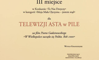 Film TV ASTA otrzymał nagrodę PIKE i KRRiT!