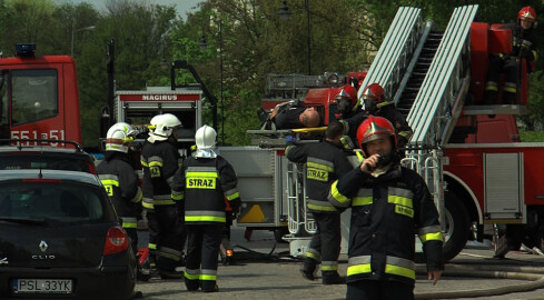 Pali się w Szkole Policji w Pile - grafika