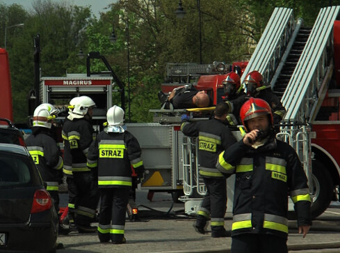 Pali się w Szkole Policji w Pile - grafika