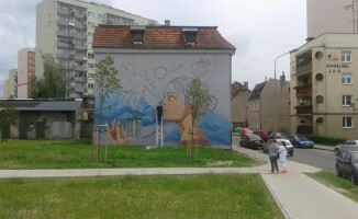 Nowy mural przy pilskim rondzie znów zachwyca