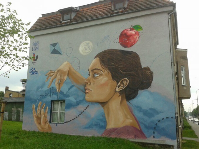 Nowy mural przy pilskim rondzie znów zachwyca - grafika