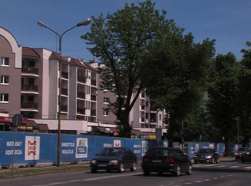 Gniazdo sroki blokuje remont - grafika