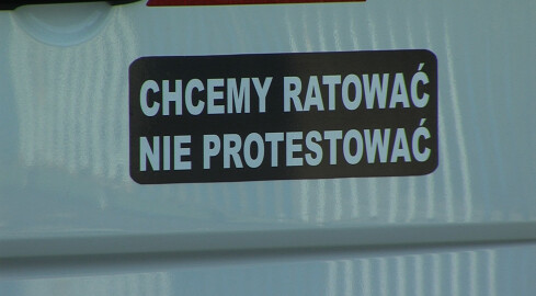 Protest ratowników medycznych w Pile - grafika