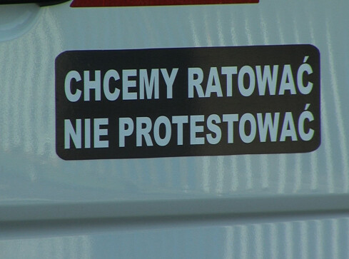 Protest ratowników medycznych w Pile - grafika