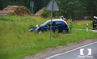 Kolizja na trasie Kujan - Więcbork