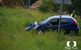 Kolizja na trasie Kujan - Więcbork