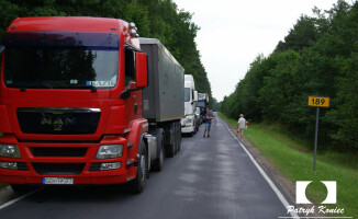 Kolizja na trasie Kujan - Więcbork