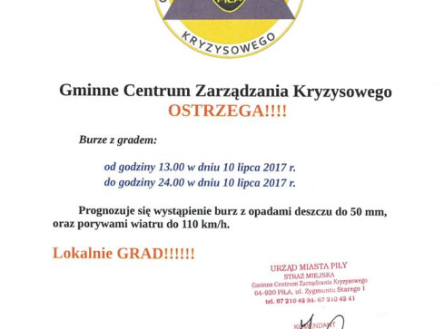 Upał i możliwe burze - grafika