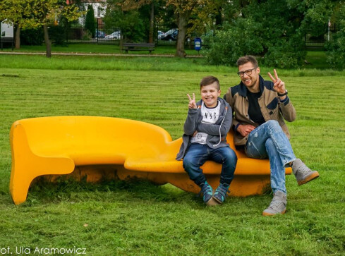 Michał Kubiak podczas sesji zdjęciowej w Pile - grafika